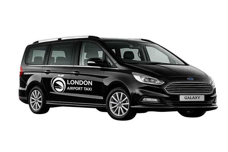 10 Seater minibus with LondonAirport-Taxi.com branding for group airport transfers
