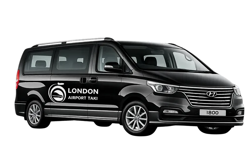 14 Seater minibus with LondonAirport-Taxi.com branding for corporate and family group transfers