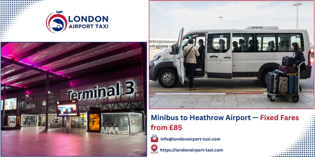 Minibus to Heathrow Airport 2026 &mdash; Fixed Fares from &pound;85