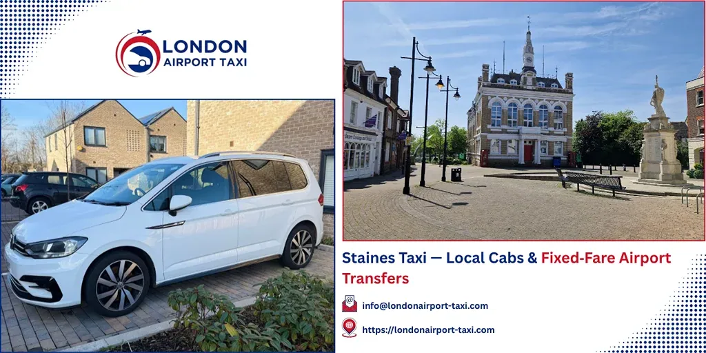 Staines Taxi & Airport Transfers | Fixed Fares 2026