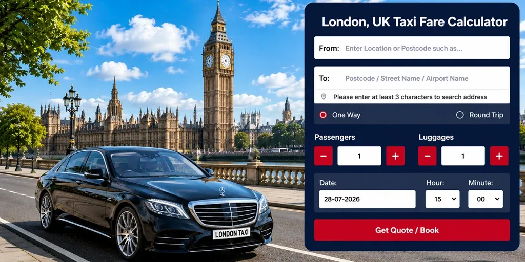 London Taxi Fare Calculator & Estimator | Fixed Price 2026