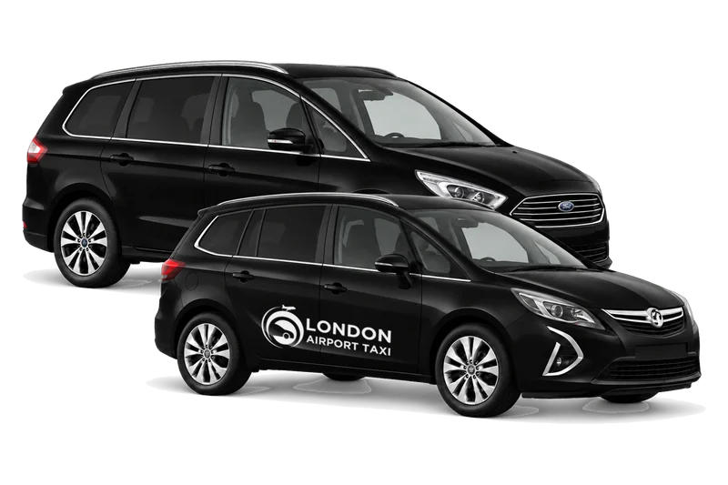 10 Seater minibus with LondonAirport-Taxi.com branding for large group airport transfers and events
