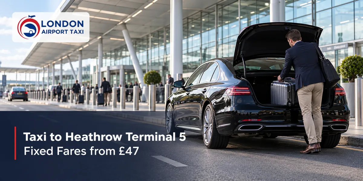 Taxi to Heathrow Terminal 5 | Fixed Fares from £47